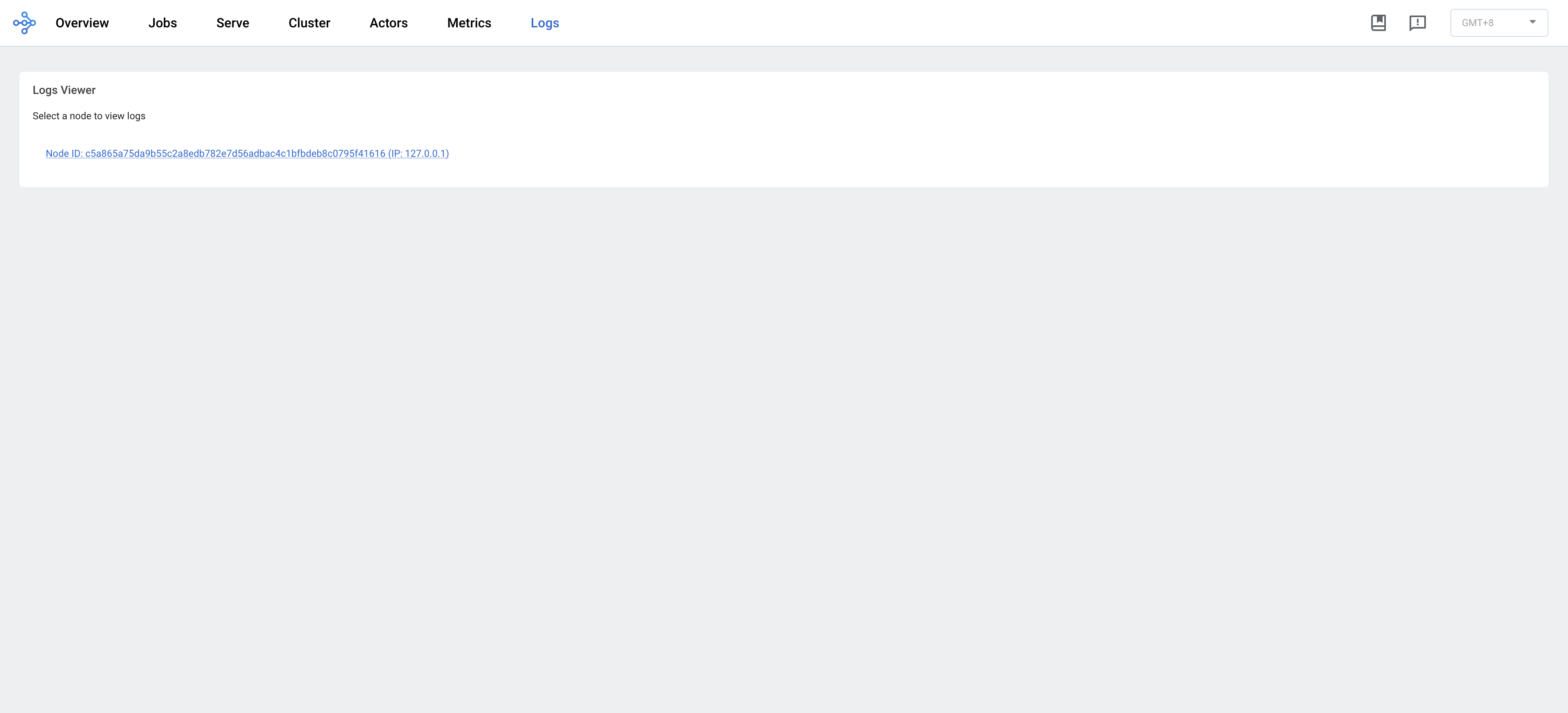 Ray Dashboard Logs
